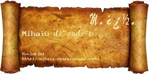 Mihaiu Özséb névjegykártya